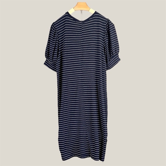 Daily Ritual Navy Striped T-Shirt Dress | Women’s M - Picture 4 of 5